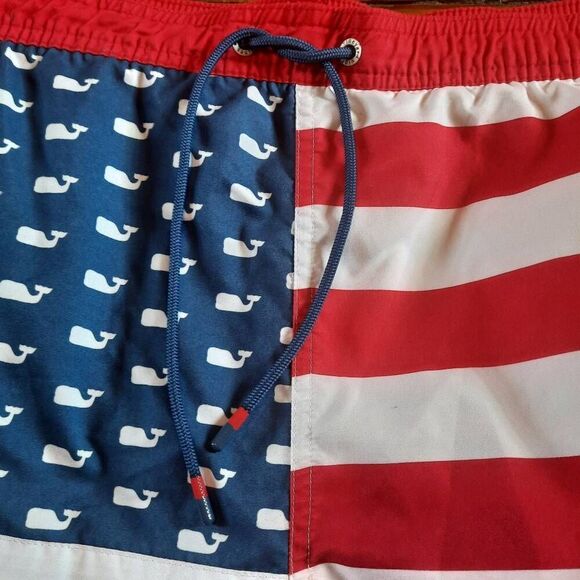 Vineyard Vines Chappy Swim Trunks American Flag XXL - Picture 2 of 6